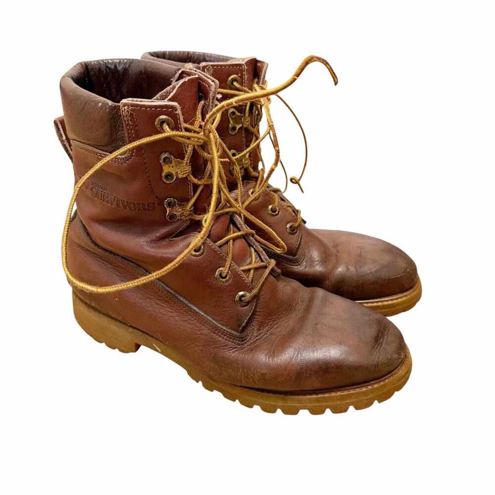 Herman Survivors Vibram Brown Leather Boots Sz 9.5